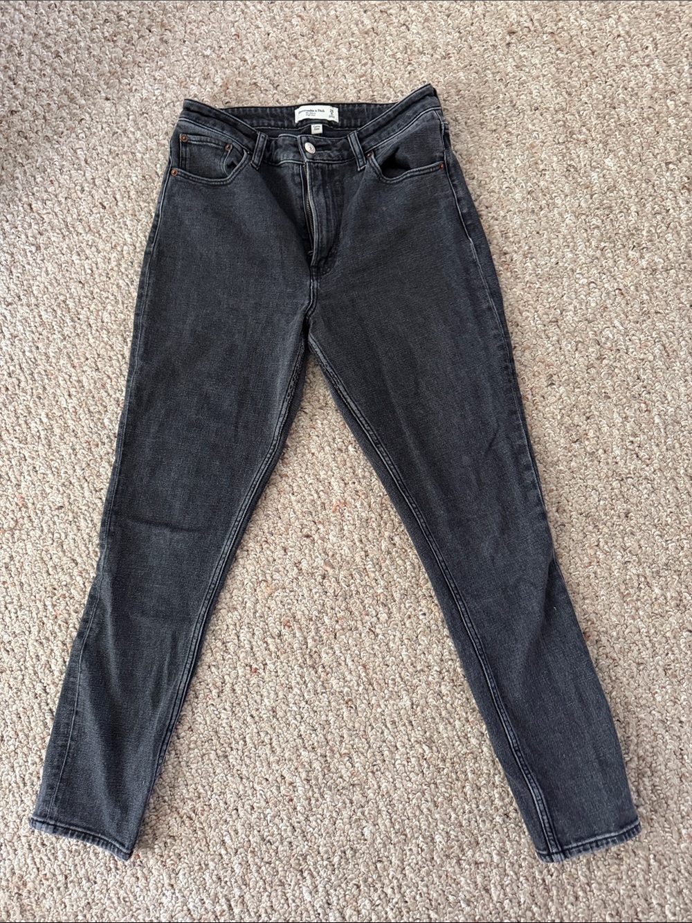 Abercrombie & Fitch High Rise Skinny Jeans in Washed Black